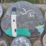 Rock painting Lighthouse
